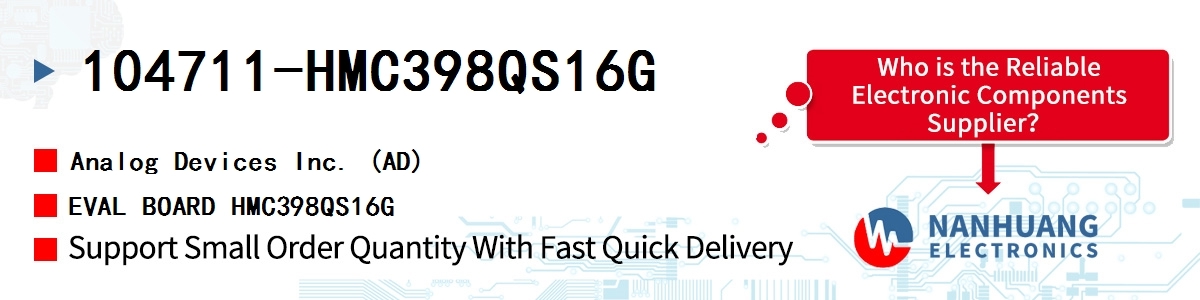 104711-HMC398QS16G ADI EVAL BOARD HMC398QS16G
