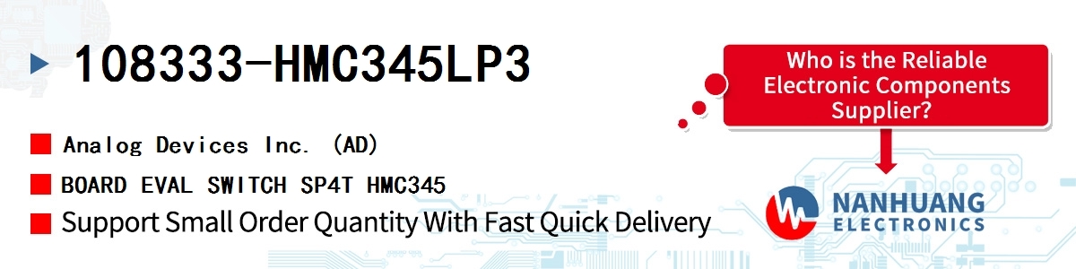 108333-HMC345LP3 ADI BOARD EVAL SWITCH SP4T HMC345