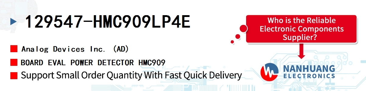 129547-HMC909LP4E ADI BOARD EVAL POWER DETECTOR HMC909