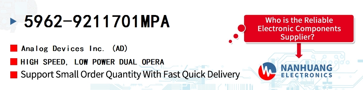 5962-9211701MPA ADI HIGH SPEED, LOW POWER DUAL OPERA