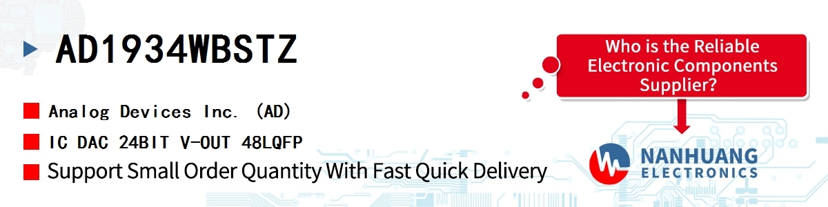 AD1934WBSTZ ADI IC DAC 24BIT V-OUT 48LQFP