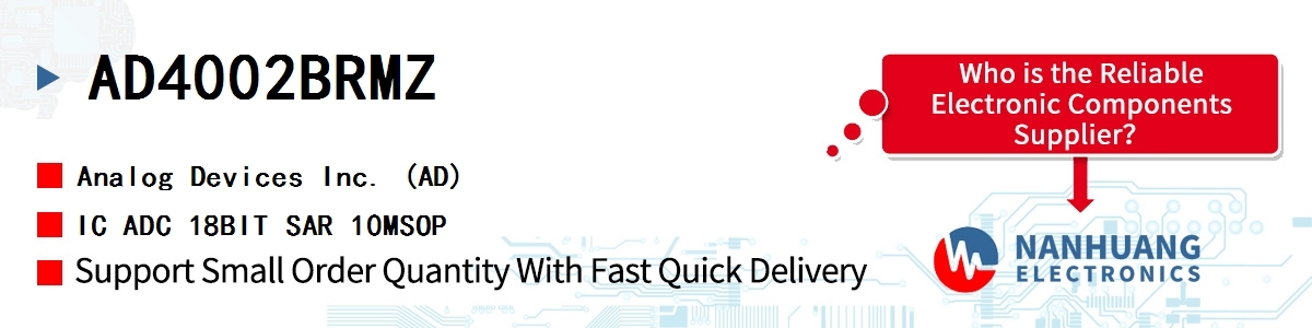 AD4002BRMZ ADI IC ADC 18BIT SAR 10MSOP