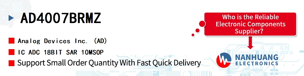 AD4007BRMZ ADI IC ADC 18BIT SAR 10MSOP