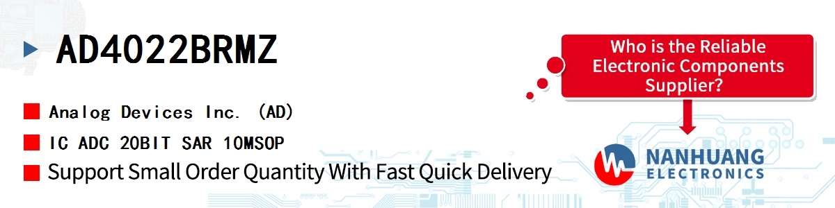 AD4022BRMZ ADI IC ADC 20BIT SAR 10MSOP