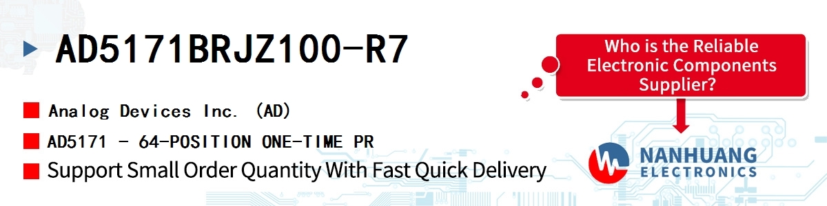 AD5171BRJZ100-R7 ADI AD5171 - 64-POSITION ONE-TIME PR
