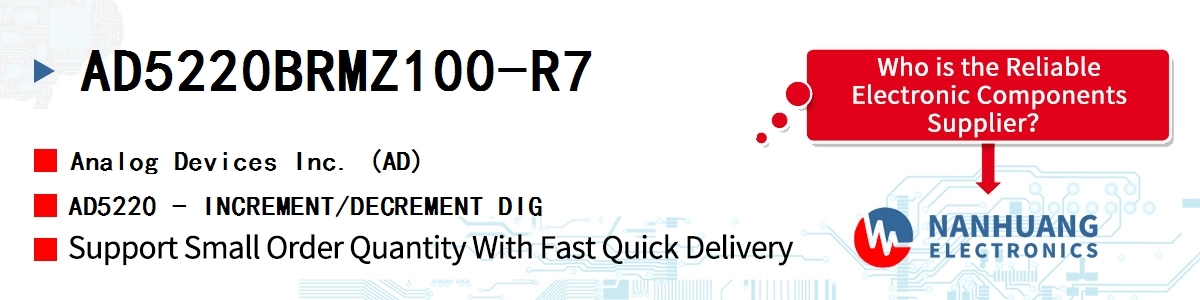 AD5220BRMZ100-R7 ADI AD5220 - INCREMENT/DECREMENT DIG
