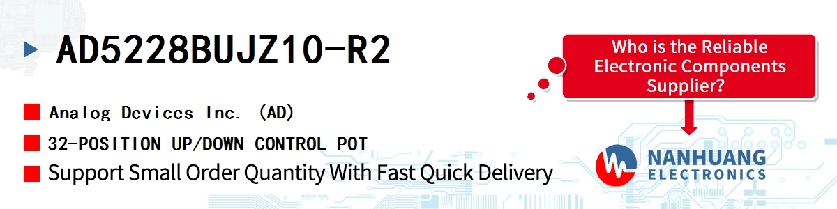 AD5228BUJZ10-R2 ADI 32-POSITION UP/DOWN CONTROL POT