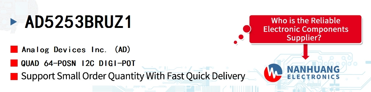 AD5253BRUZ1 ADI QUAD 64-POSN I2C DIGI-POT