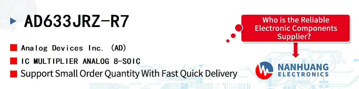 AD633JRZ-R7 ADI IC MULTIPLIER ANALOG 8-SOIC