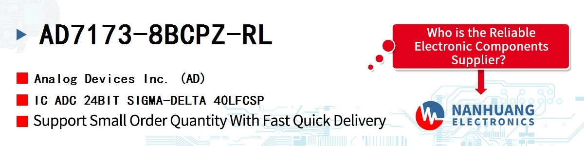 AD7173-8BCPZ-RL ADI IC ADC 24BIT SIGMA-DELTA 40LFCSP