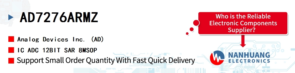 AD7276ARMZ ADI IC ADC 12BIT SAR 8MSOP