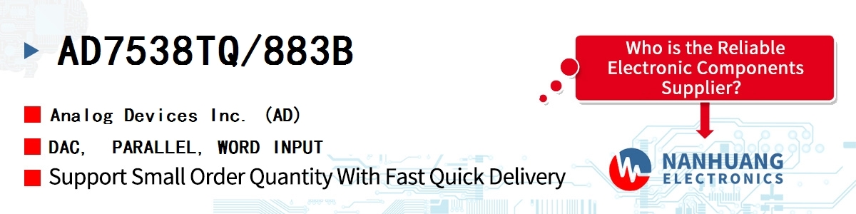 AD7538TQ/883B ADI DAC, PARALLEL, WORD INPUT