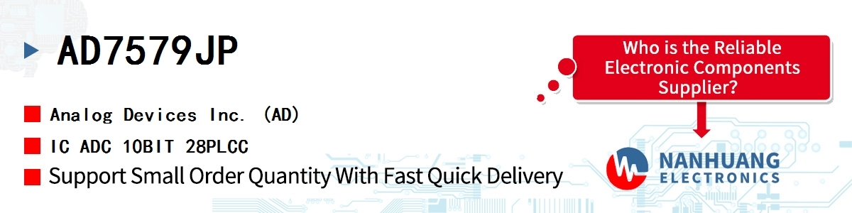 AD7579JP ADI IC ADC 10BIT 28PLCC