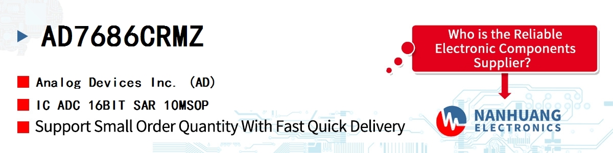AD7686CRMZ ADI IC ADC 16BIT SAR 10MSOP