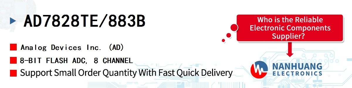 AD7828TE/883B ADI 8-BIT FLASH ADC, 8 CHANNEL