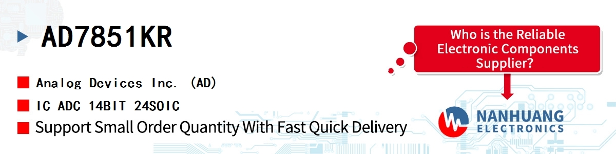 AD7851KR ADI IC ADC 14BIT 24SOIC