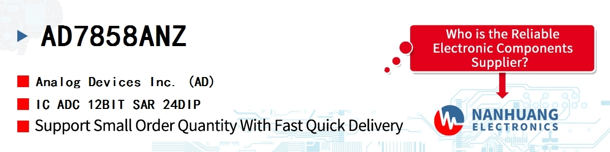 AD7858ANZ ADI IC ADC 12BIT SAR 24DIP