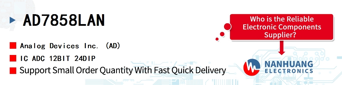 AD7858LAN ADI IC ADC 12BIT 24DIP