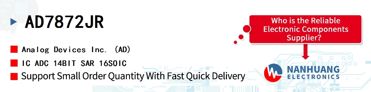 AD7872JR ADI IC ADC 14BIT SAR 16SOIC