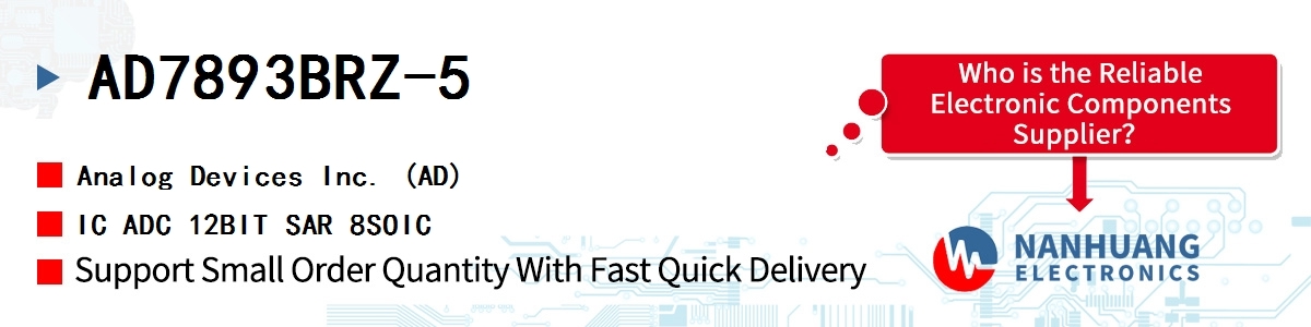 AD7893BRZ-5 ADI IC ADC 12BIT SAR 8SOIC