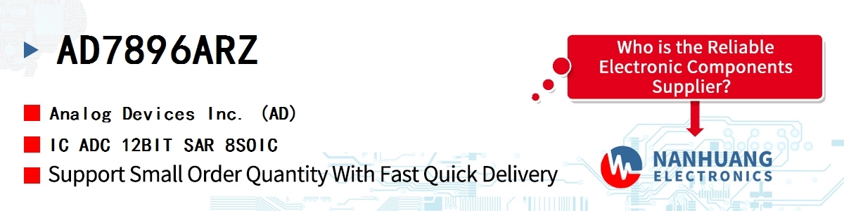 AD7896ARZ ADI IC ADC 12BIT SAR 8SOIC