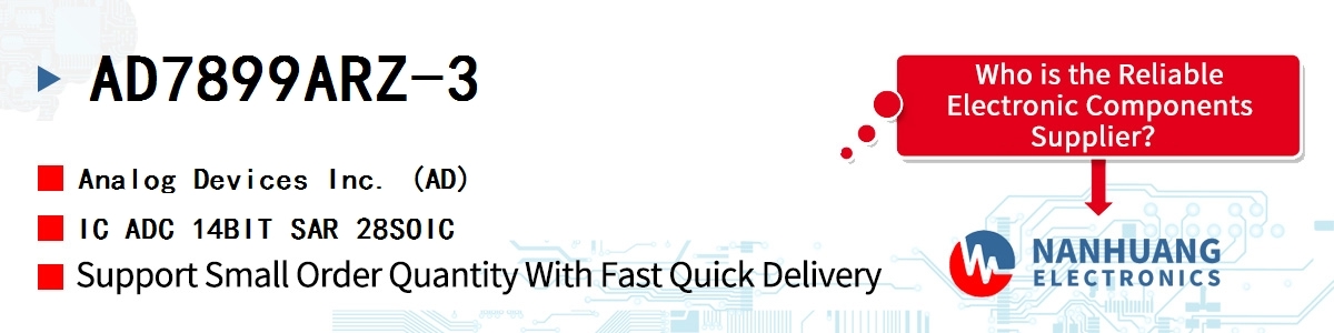 AD7899ARZ-3 ADI IC ADC 14BIT SAR 28SOIC