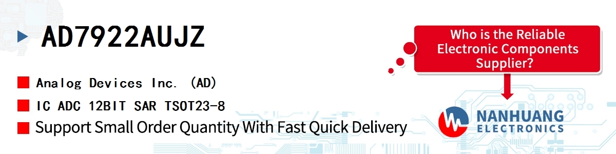 AD7922AUJZ ADI IC ADC 12BIT SAR TSOT23-8