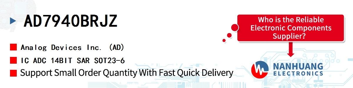 AD7940BRJZ ADI IC ADC 14BIT SAR SOT23-6