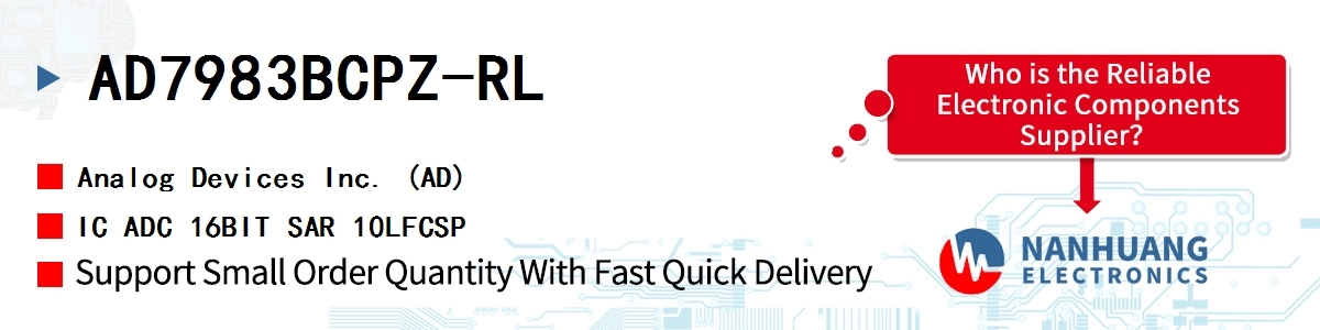 AD7983BCPZ-RL ADI IC ADC 16BIT SAR 10LFCSP