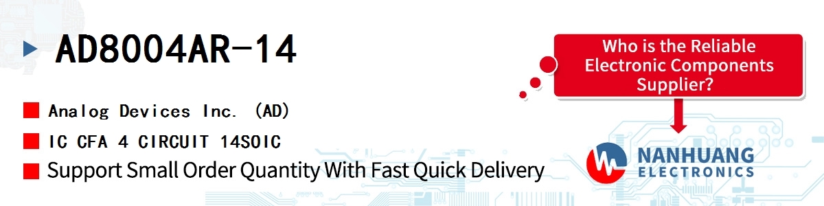 AD8004AR-14 ADI IC CFA 4 CIRCUIT 14SOIC