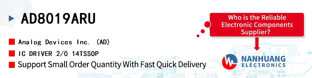 AD8019ARU ADI IC DRIVER 2/0 14TSSOP