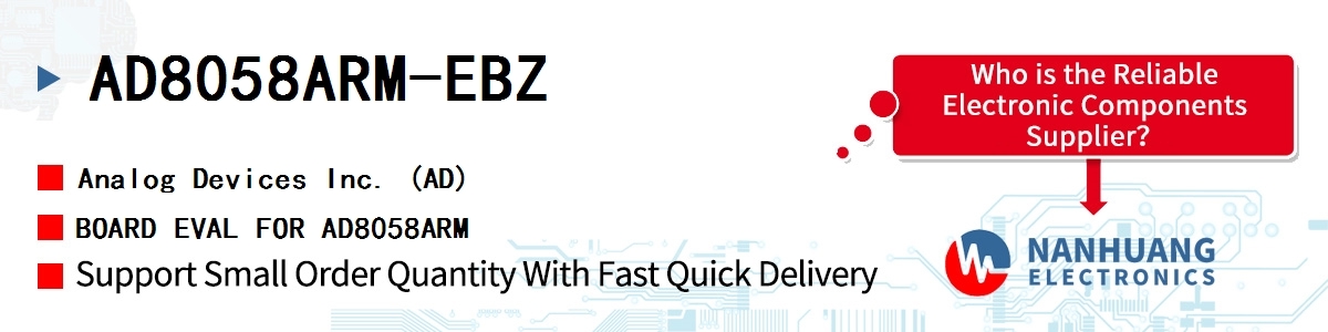 AD8058ARM-EBZ ADI BOARD EVAL FOR AD8058ARM