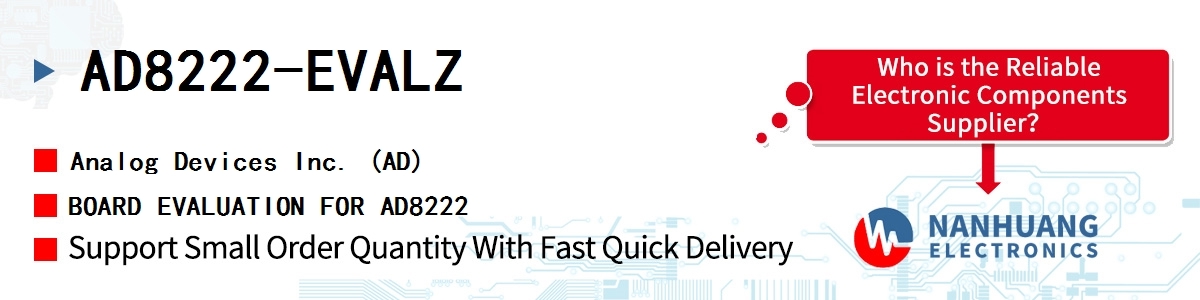 AD8222-EVALZ ADI BOARD EVALUATION FOR AD8222