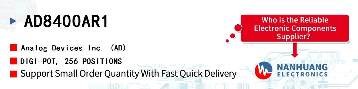 AD8400AR1 ADI DIGI-POT, 256 POSITIONS