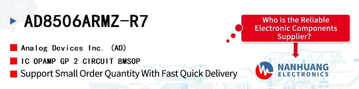 AD8506ARMZ-R7 ADI IC OPAMP GP 2 CIRCUIT 8MSOP