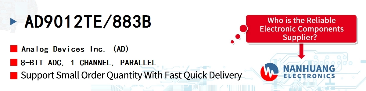 AD9012TE/883B ADI 8-BIT ADC, 1 CHANNEL, PARALLEL