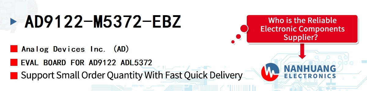 AD9122-M5372-EBZ ADI EVAL BOARD FOR AD9122 ADL5372