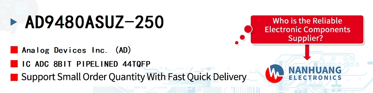 AD9480ASUZ-250 ADI IC ADC 8BIT PIPELINED 44TQFP