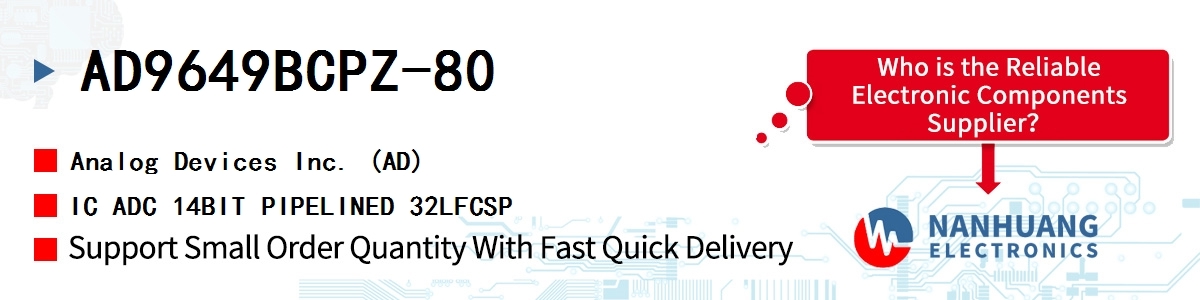 AD9649BCPZ-80 ADI IC ADC 14BIT PIPELINED 32LFCSP