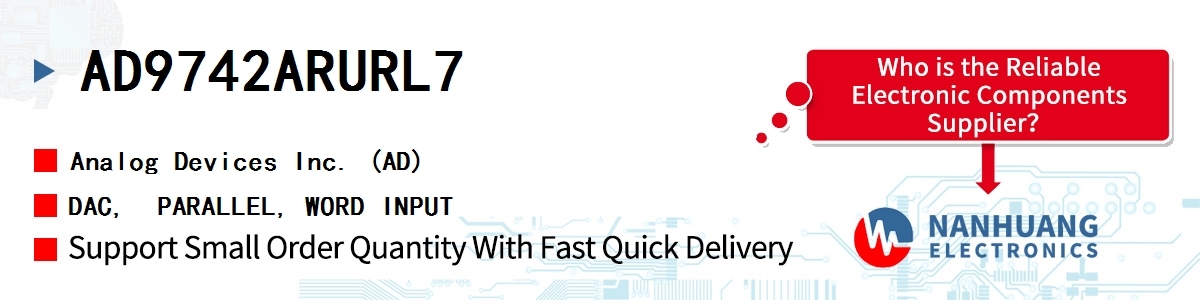 AD9742ARURL7 ADI DAC, PARALLEL, WORD INPUT