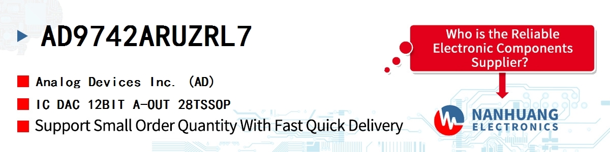 AD9742ARUZRL7 ADI IC DAC 12BIT A-OUT 28TSSOP