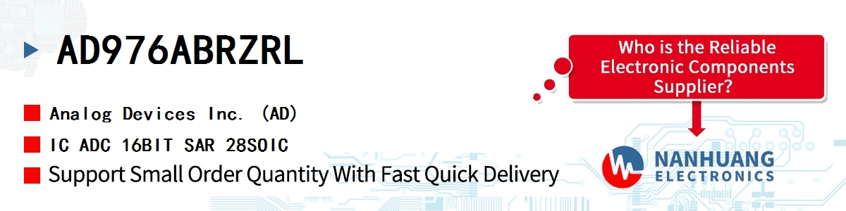 AD976ABRZRL ADI IC ADC 16BIT SAR 28SOIC