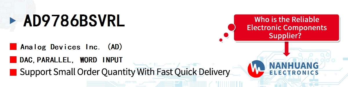 AD9786BSVRL ADI DAC,PARALLEL, WORD INPUT