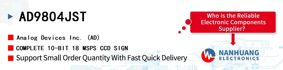 AD9804JST ADI COMPLETE 10-BIT 18 MSPS CCD SIGN