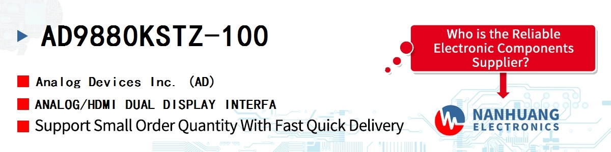 AD9880KSTZ-100 ADI ANALOG/HDMI DUAL DISPLAY INTERFA