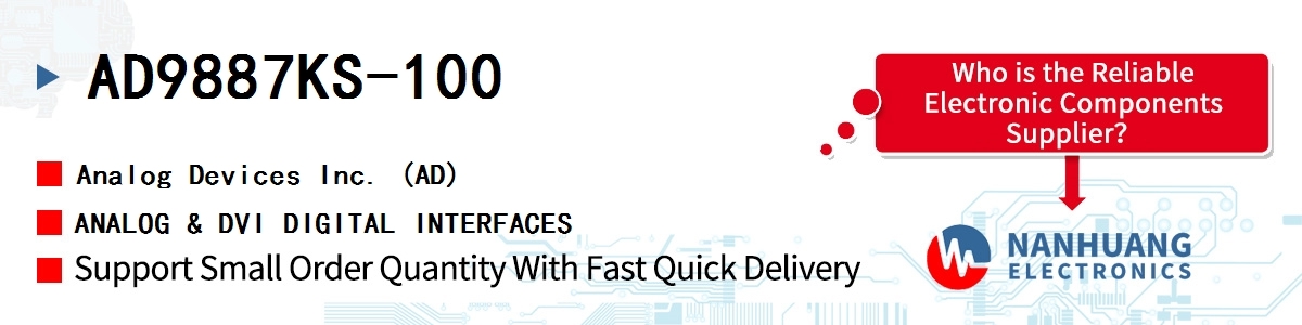 AD9887KS-100 ADI ANALOG & DVI DIGITAL INTERFACES
