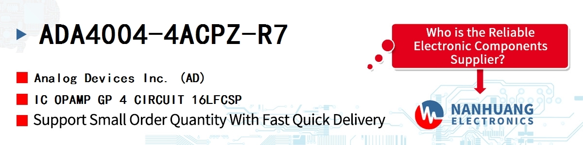 ADA4004-4ACPZ-R7 ADI IC OPAMP GP 4 CIRCUIT 16LFCSP