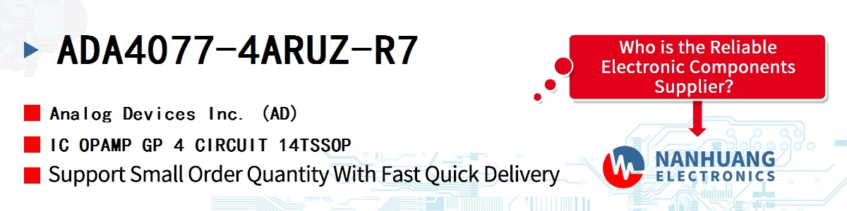 ADA4077-4ARUZ-R7 ADI IC OPAMP GP 4 CIRCUIT 14TSSOP