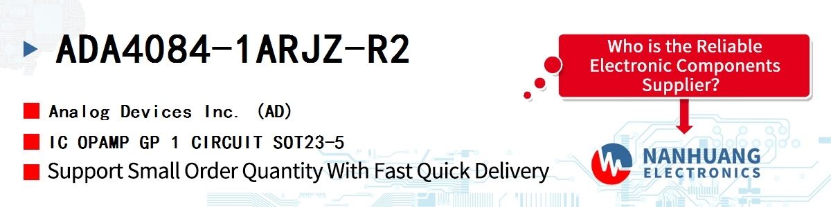 ADA4084-1ARJZ-R2 ADI IC OPAMP GP 1 CIRCUIT SOT23-5