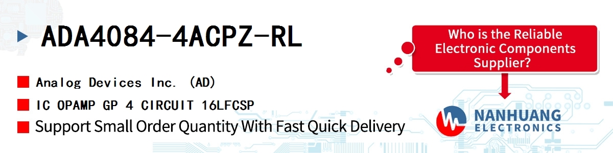 ADA4084-4ACPZ-RL ADI IC OPAMP GP 4 CIRCUIT 16LFCSP